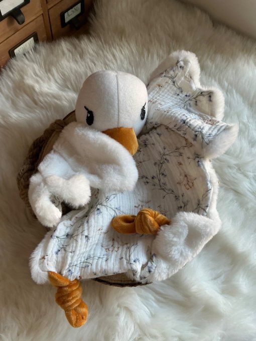 Doudou oie à personnaliser