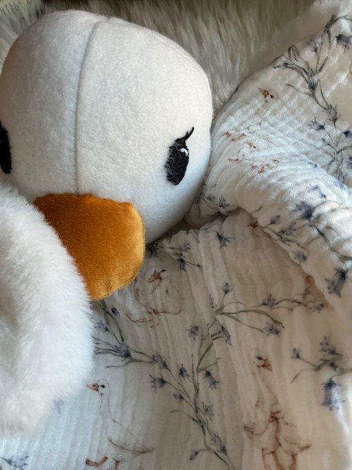 Doudou oie tissu petites oies