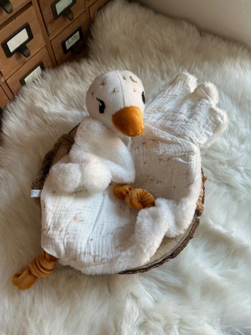 Doudou oie à personnaliser